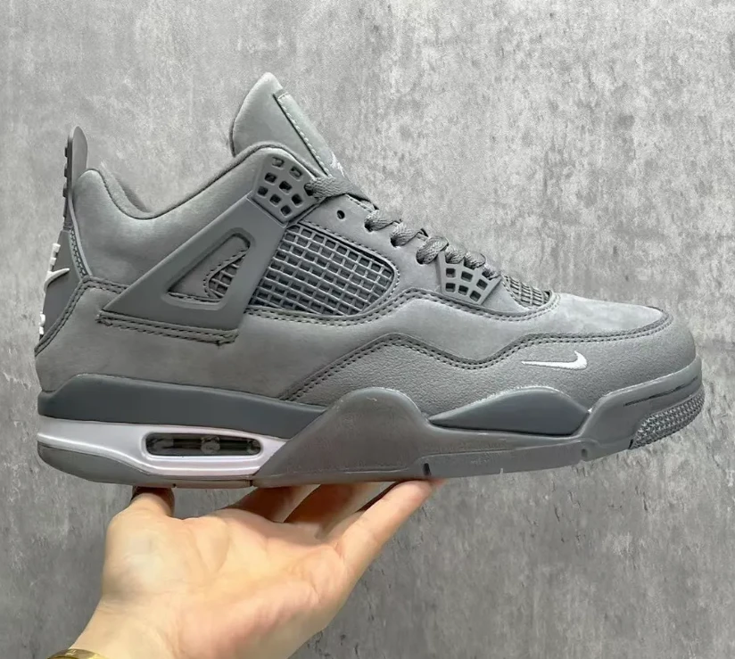 Nigel Sylvester x Air Jordan 4 Wolf Grey Shoes Sneakers by Air Jordan