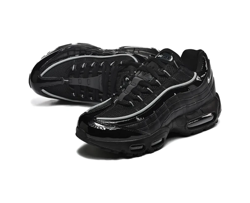 Air Max 95 Black Patent Shoes Sneakers by Air Jordan