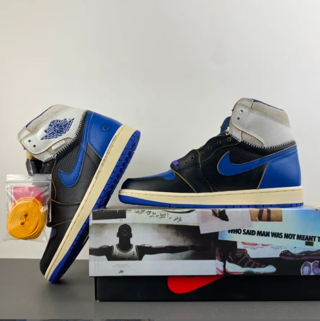 Fragment x Union LA x Air Jordan 1 High OG Sport Royal Shoes Sneakers by Air Jordan