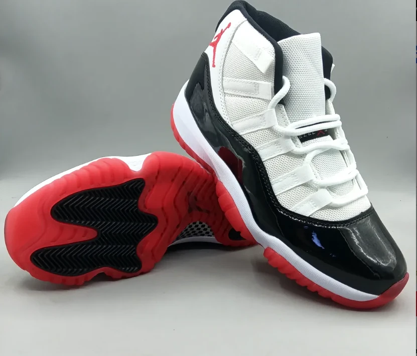 Air Jordan 11 Black White Red Shoes Sneaker by Air Jordan