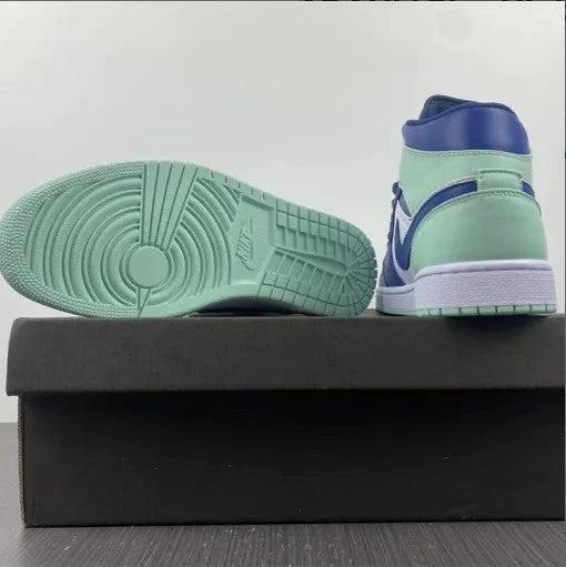 Air Jordan 1 Mid Blue Mint Shoes Sneakers by Air Jordan