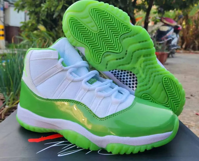 Air Jordan 11 Lime Green Shoes Sneakers by Air Jordan