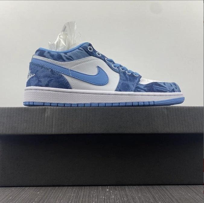 Air Jordan 1 Low Washed Denim Shoes Sneakers by Air Jordan