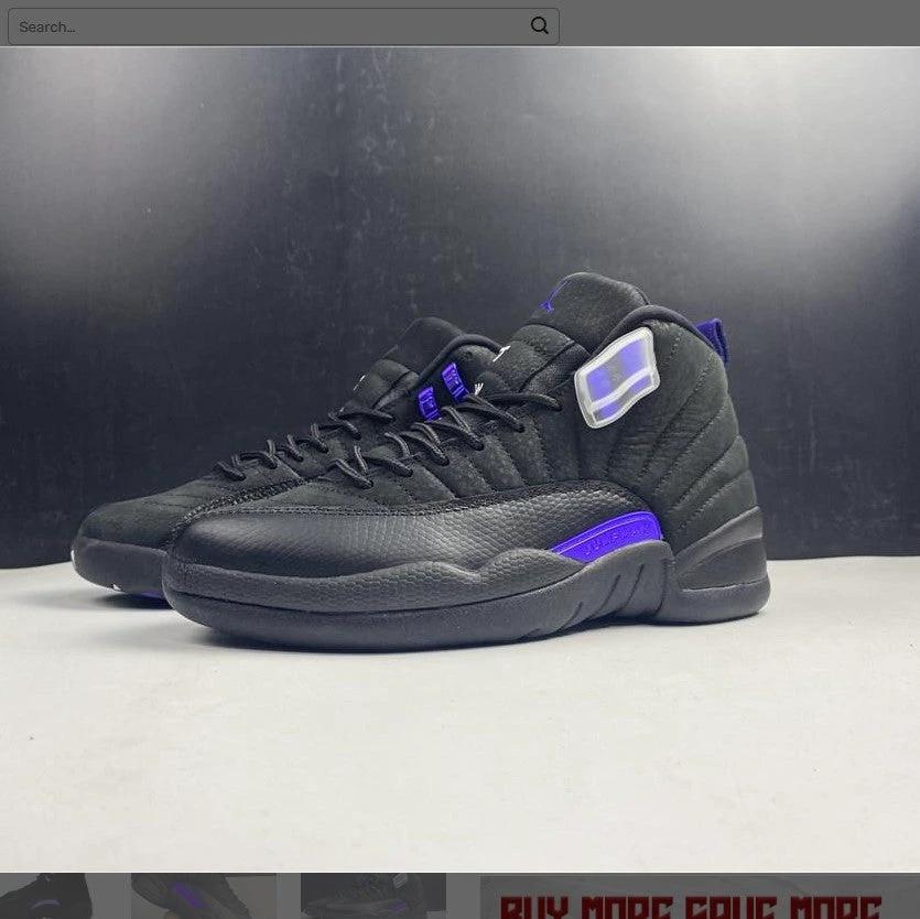 Air Jordan 12 Retro Black Dark Concord Shoes Sneakers by Air Jordan