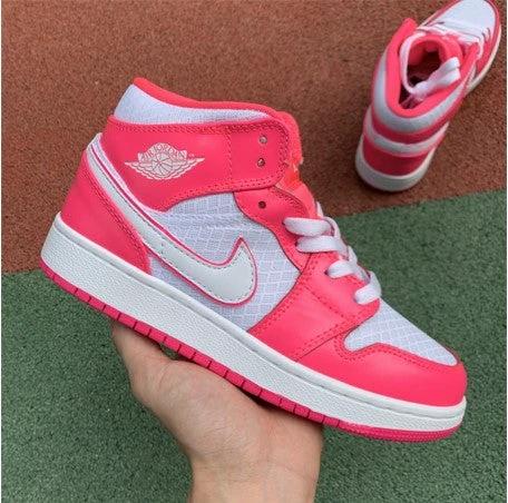 Air Jordan 1 Mid Pink White by Air Jordan