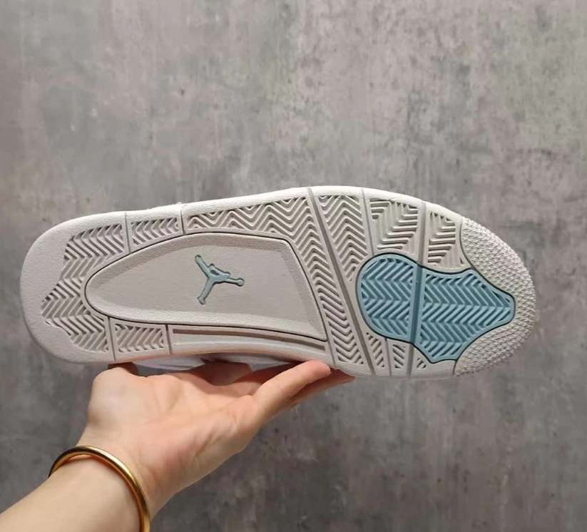 Air Jordan 4 Aluminum Shoes Sneakers by Air Jordan