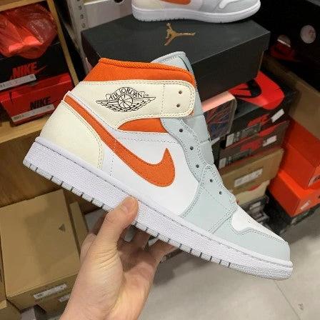 Air Jordan 1 Mid Gray Orange by Air Jordan