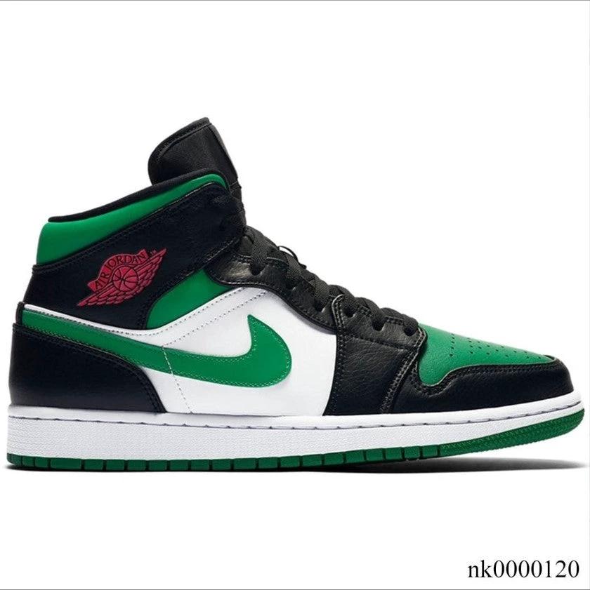 Air Jordan 1 Mid Green Toe Shoes Sneakers by Air Jordan