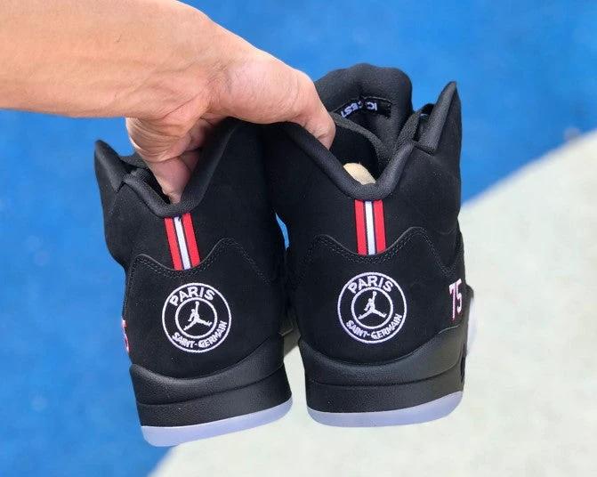 Air Jordan 5 Paris Saint-Germain Black Silver by Air Jordan