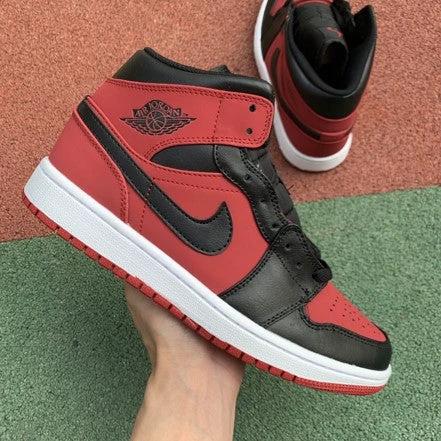 Air Jordan 1 Mid Black And Red by Air Jordan