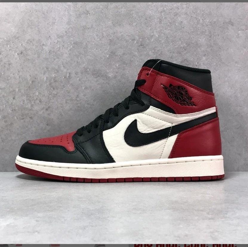 Air Jordan1 Retro High Bred Toe Shoes Sneakers by Air Jordan