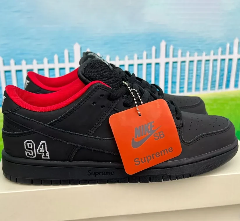 SUP x Dunk Low SB Black Shoes Sneakers by Air Jordan