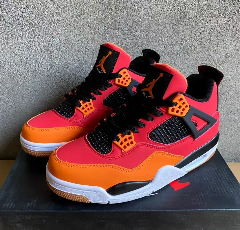 Air Jordan 4 Fire Red Starfish Shoes Sneakers by Air Jordan
