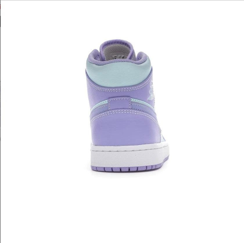 Air Jordan 1 Mid Purple Aqua Shoes Sneakers by Air Jordan