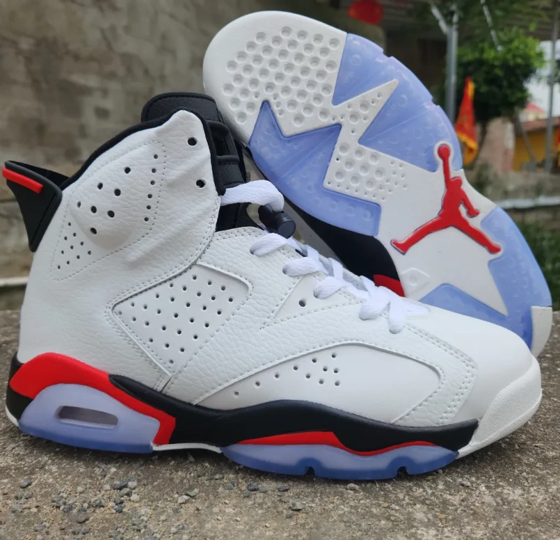 Air Jordan 6 WhiteFire Red 2025 Shoes Sneakers by Air Jordan