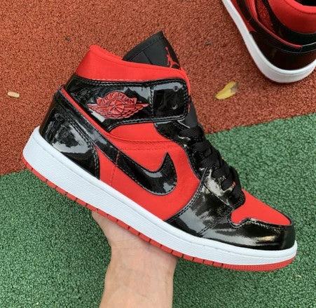 Air Jordan 1 Mid Black And Red Silk by Air Jordan