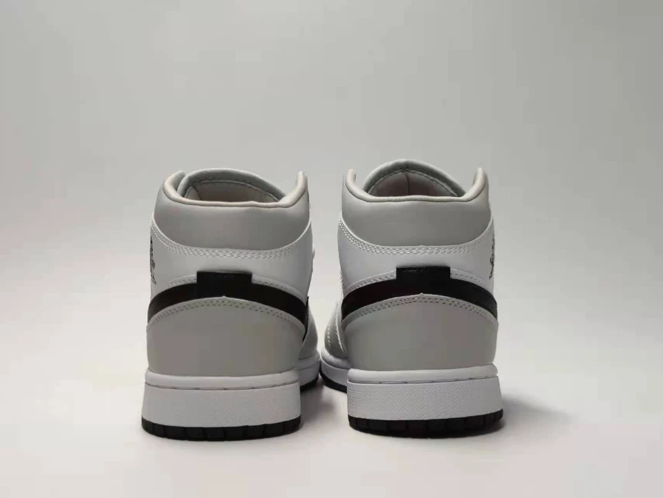 Air Jordan 1 Mid Grey Fog White Black by Air Jordan