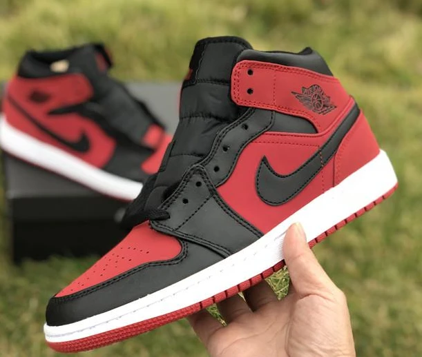 AJ 1 Mid Gym Red Black Shoes Sneakers by Air Jordan