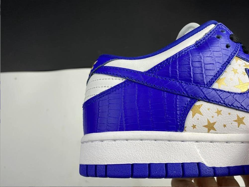 SB Dunk Low White Blue x Supreme Shoes Sneakers by Air Jordan