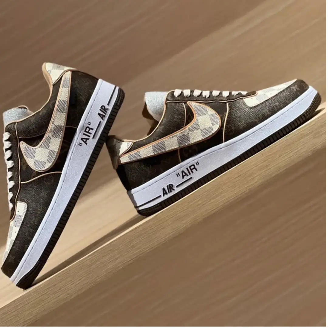 LV x Air Force 1 Low Brown Shoes Sneakers by Air Jordan