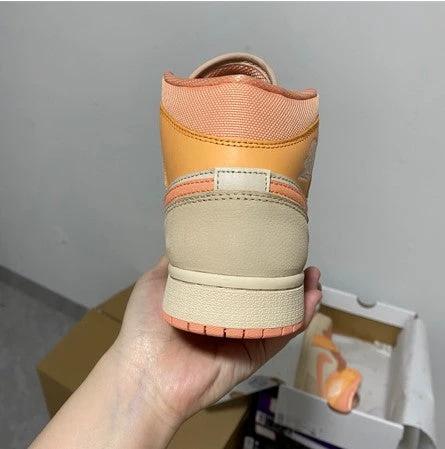 Air Jordan 1 Mid GS Apricot Orange White by Air Jordan