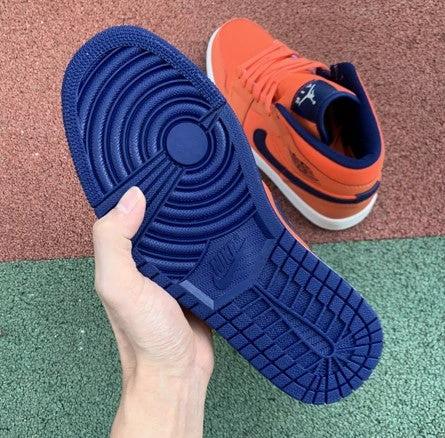 Air Jordan 1 Mid Blue Orange Knicks by Air Jordan