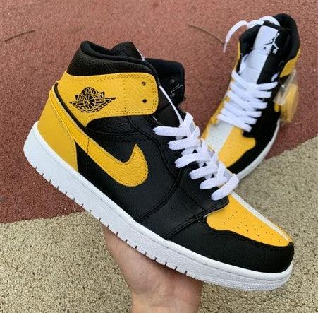 Air Jordan 1 Mid Black And Yellow Yin Yang by Air Jordan