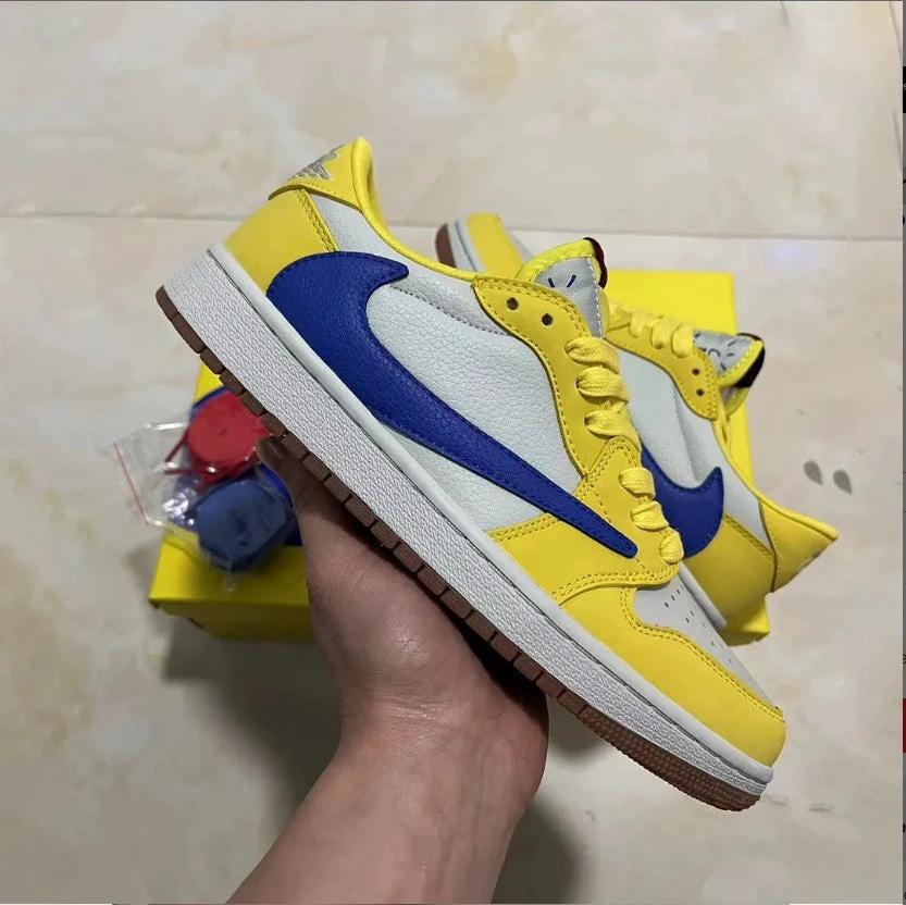 Travis Scott x AJ 1 Low OG Canary Elkins Shoes Sneakers by Air Jordan