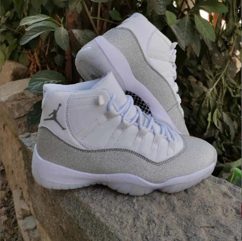 Air Jordan 11 Retro White Metallic Silver (W) Shoes Sneakers by Air Jordan