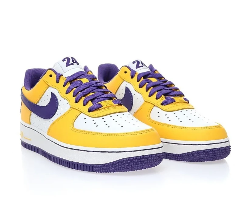 Kobe Bryant x AF 1 Low White Purple Yellow Shoes Sneaker by Air Jordan