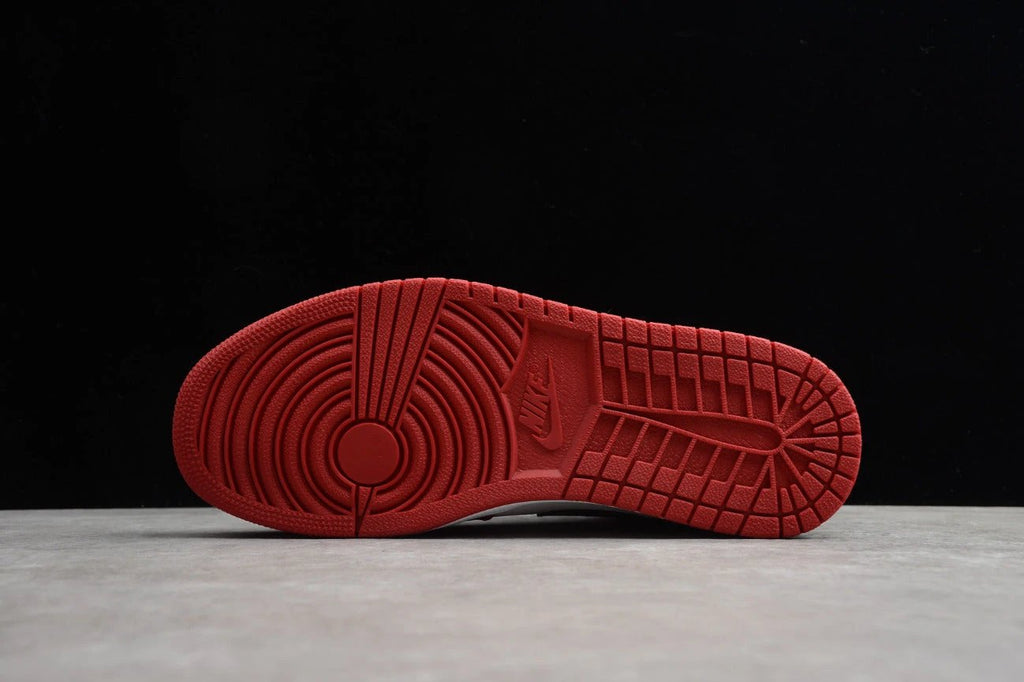Air Jordan 1 Mid Black And White Red by Air Jordan
