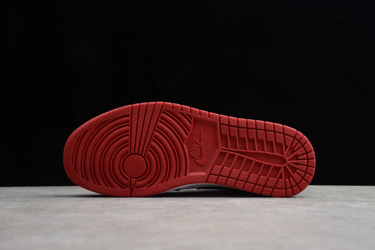 Air Jordan 1 Mid Black And White Red by Air Jordan