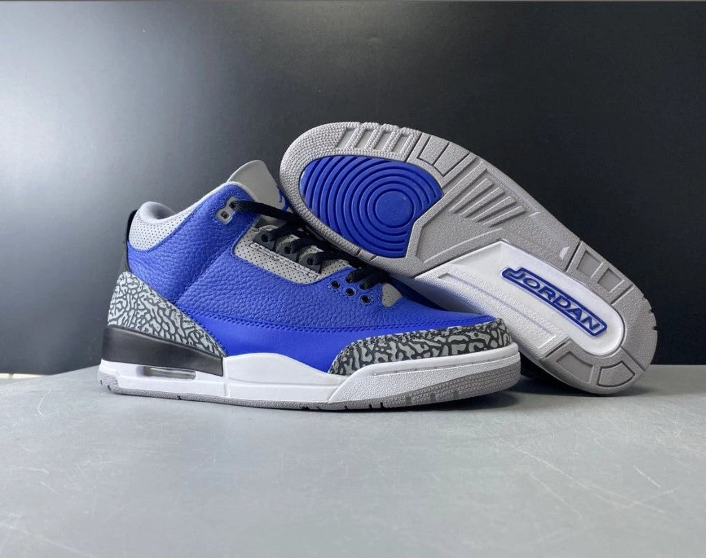 Air Jordan Jordan 3 Retro Varsity Royal Cement Shoes Sneakers by Air Jordan