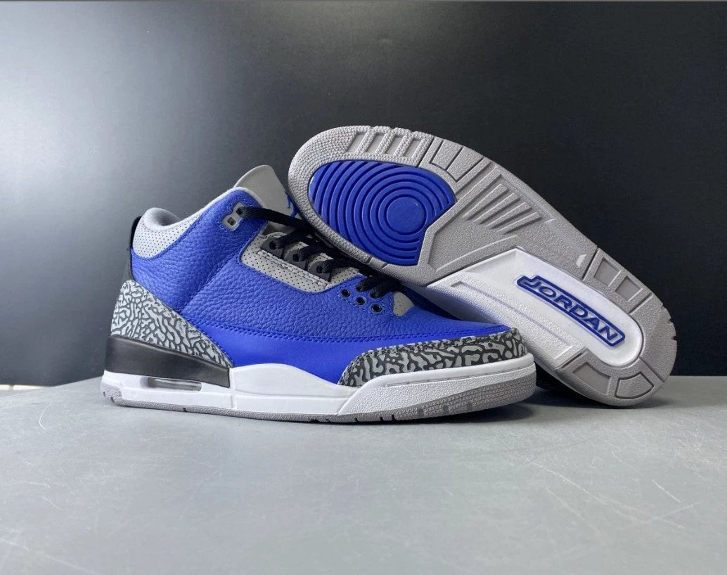 Air Jordan Jordan 3 Retro Varsity Royal Cement Shoes Sneakers by Air Jordan