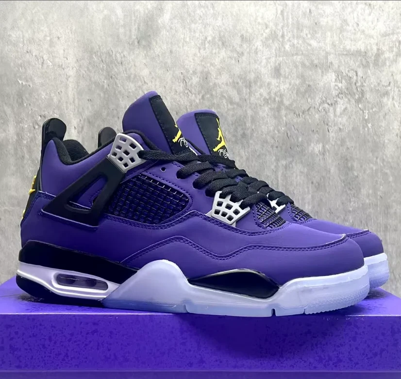 Air Jordan 4 Lakers Shoes Sneakers by Air Jordan