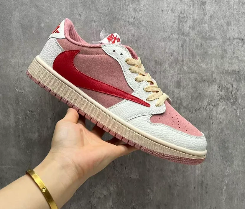 Travis Scott x AJ 1 Low OG Shy Pink Shoes Sneakers by Air Jordan