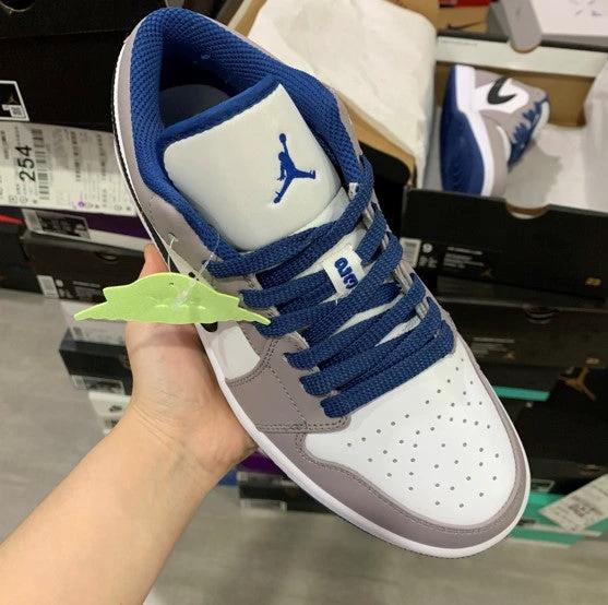 Air Jordan 1 Low Grey Blue Snake Print by Air Jordan