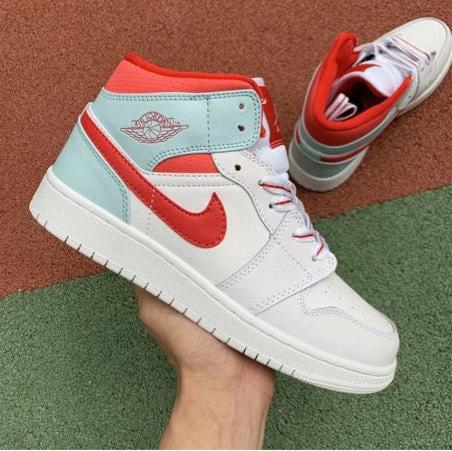 Air Jordan 1 Mid White Red Ice Blue by Air Jordan