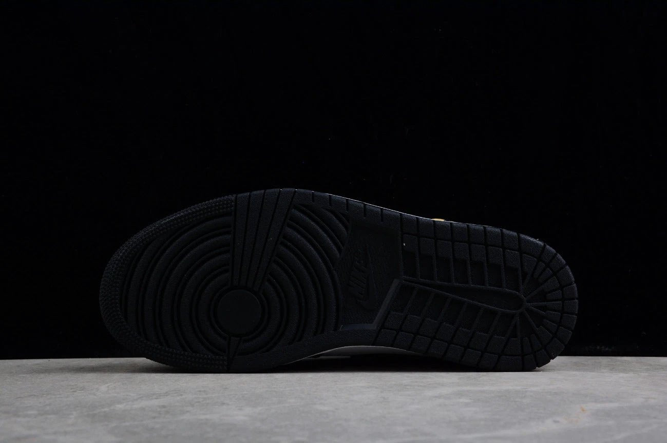 Air Jordan 1 Mid Patent Leather Black Gold by Air Jordan