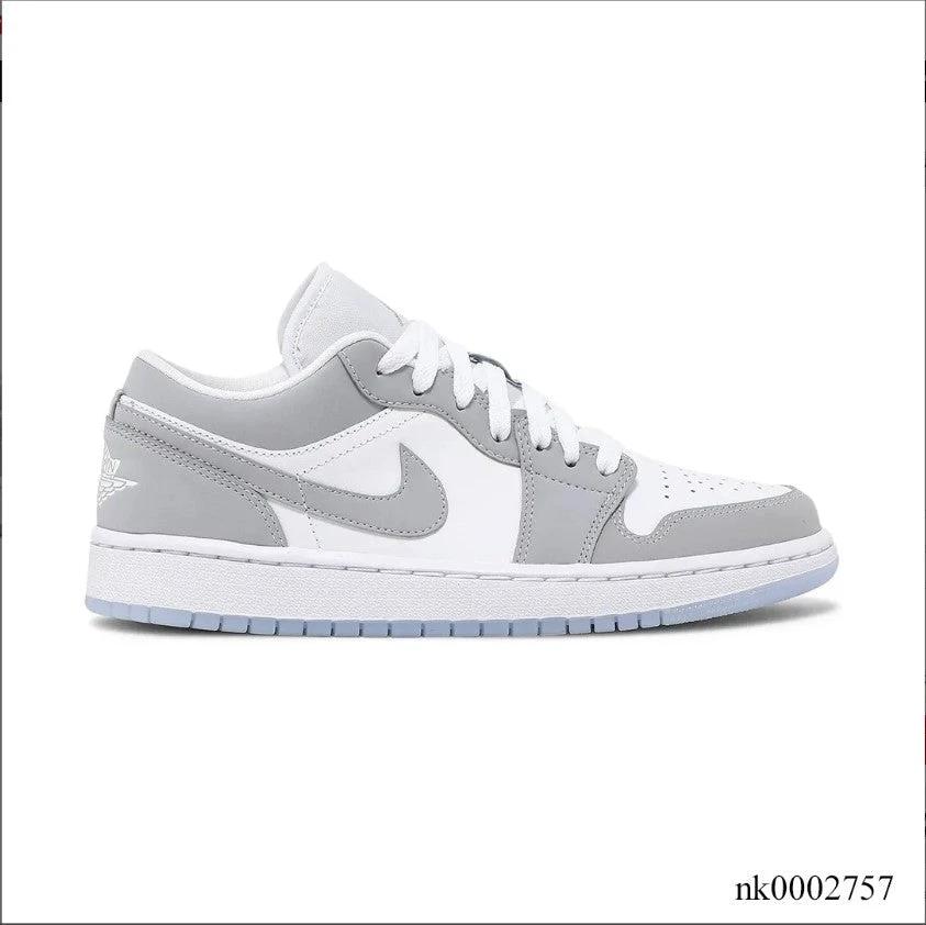 Air Jordan 1 Low White Wolf Grey Shoes Sneakers by Air Jordan