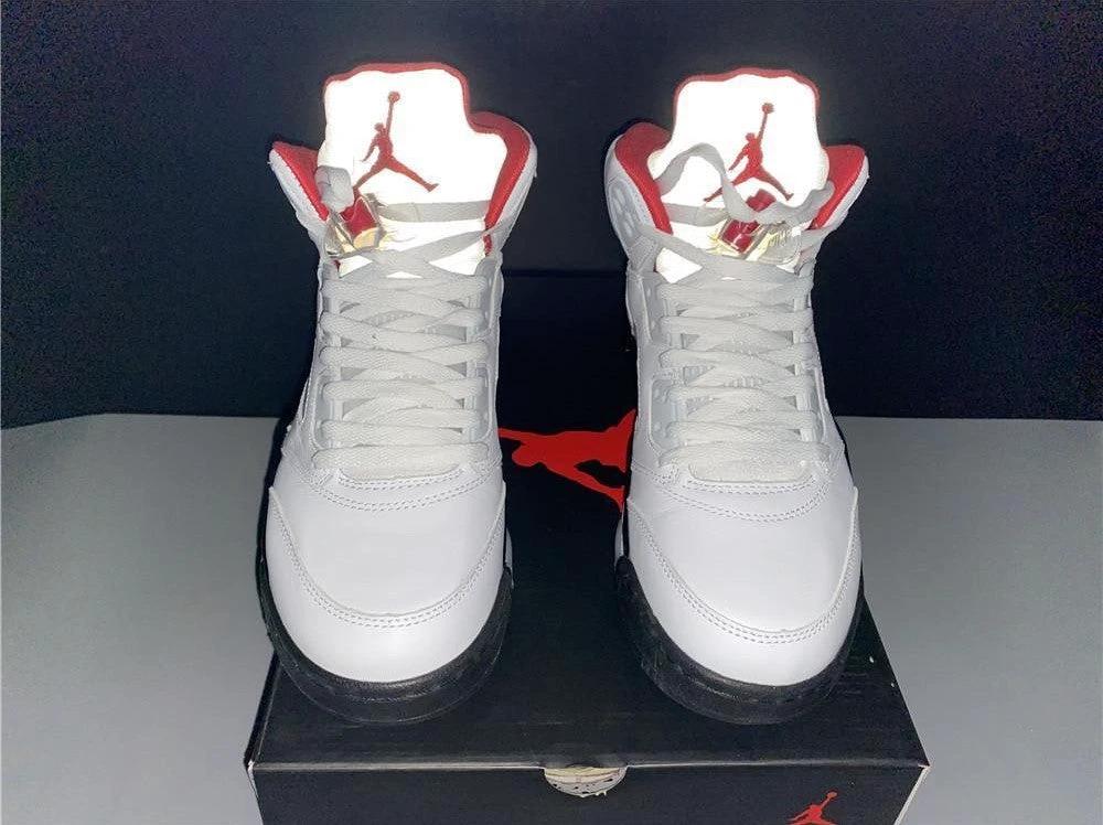 Air Jordan 5 Fire Red Silver Tongue (2020) Shoes Sneakers by Air Jordan