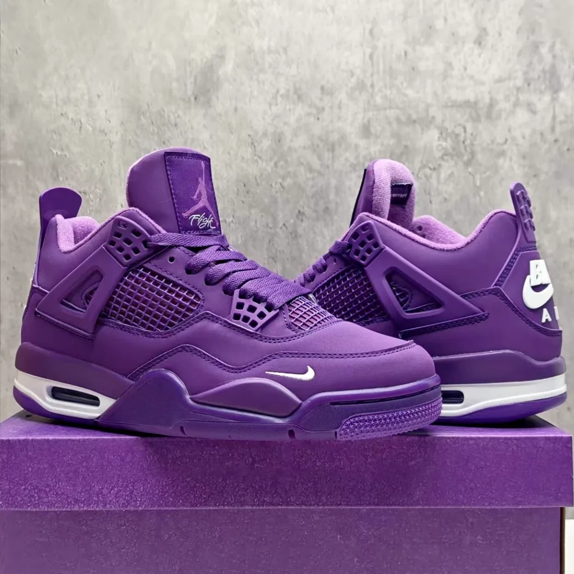 Nigel Sylvester x Air Jordan 4 Purple Shoes Sneakers by Air Jordan