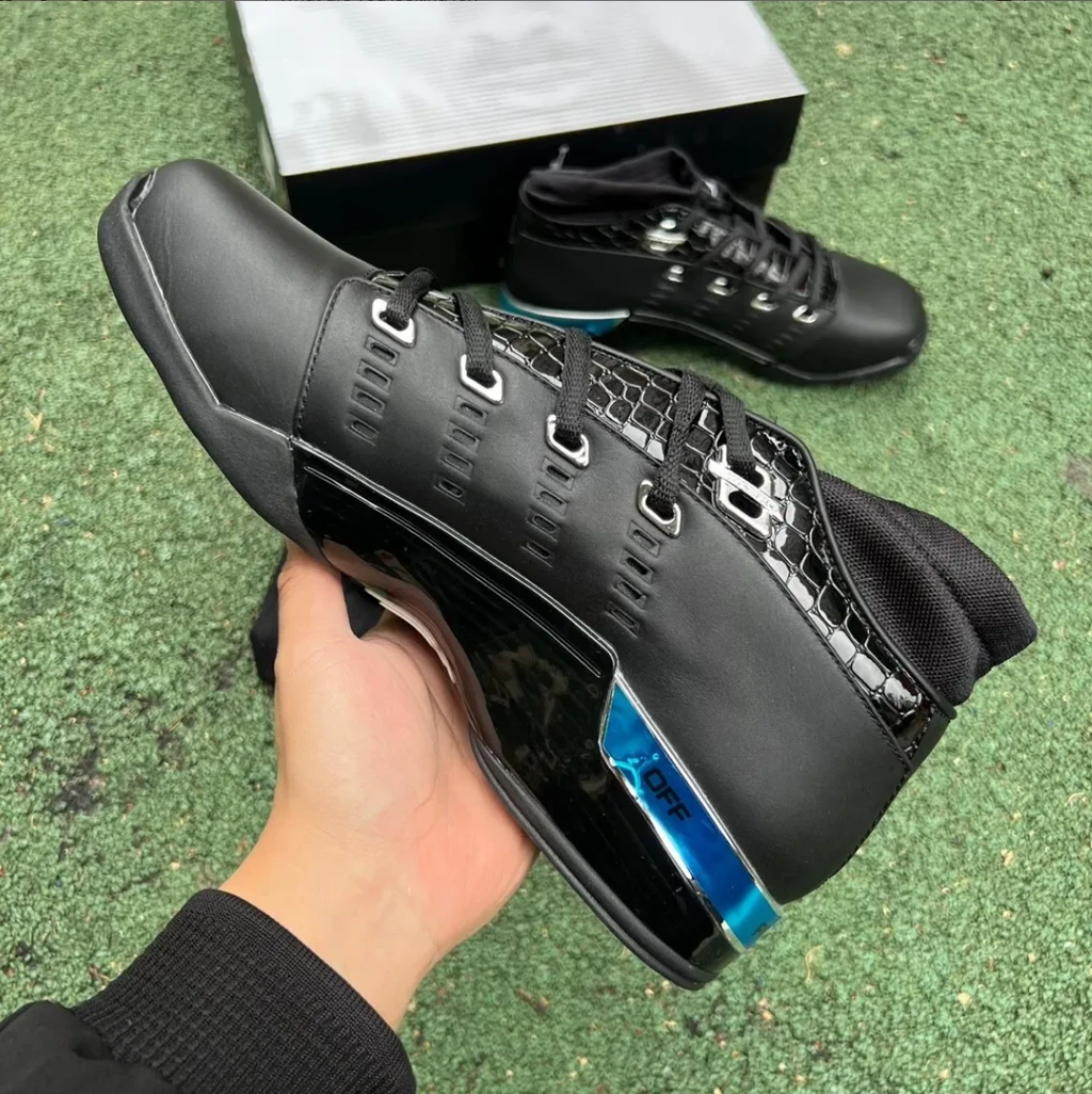 Air Jordan 17 Low Black Patent Shoes Sneakers by Air Jordan