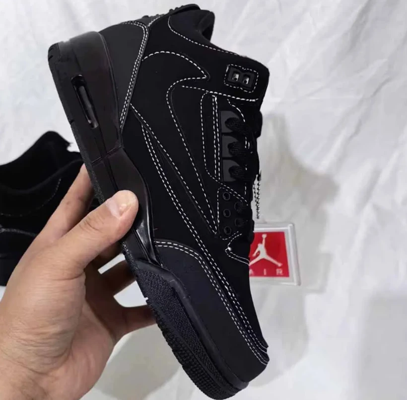 Travis Scott x AJ 3 Black Cat Shoes Sneakers by Air Jordan