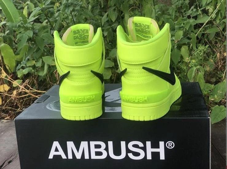 Dunk High Ambush Flash Lime Shoes Sneakers by Air Jordan