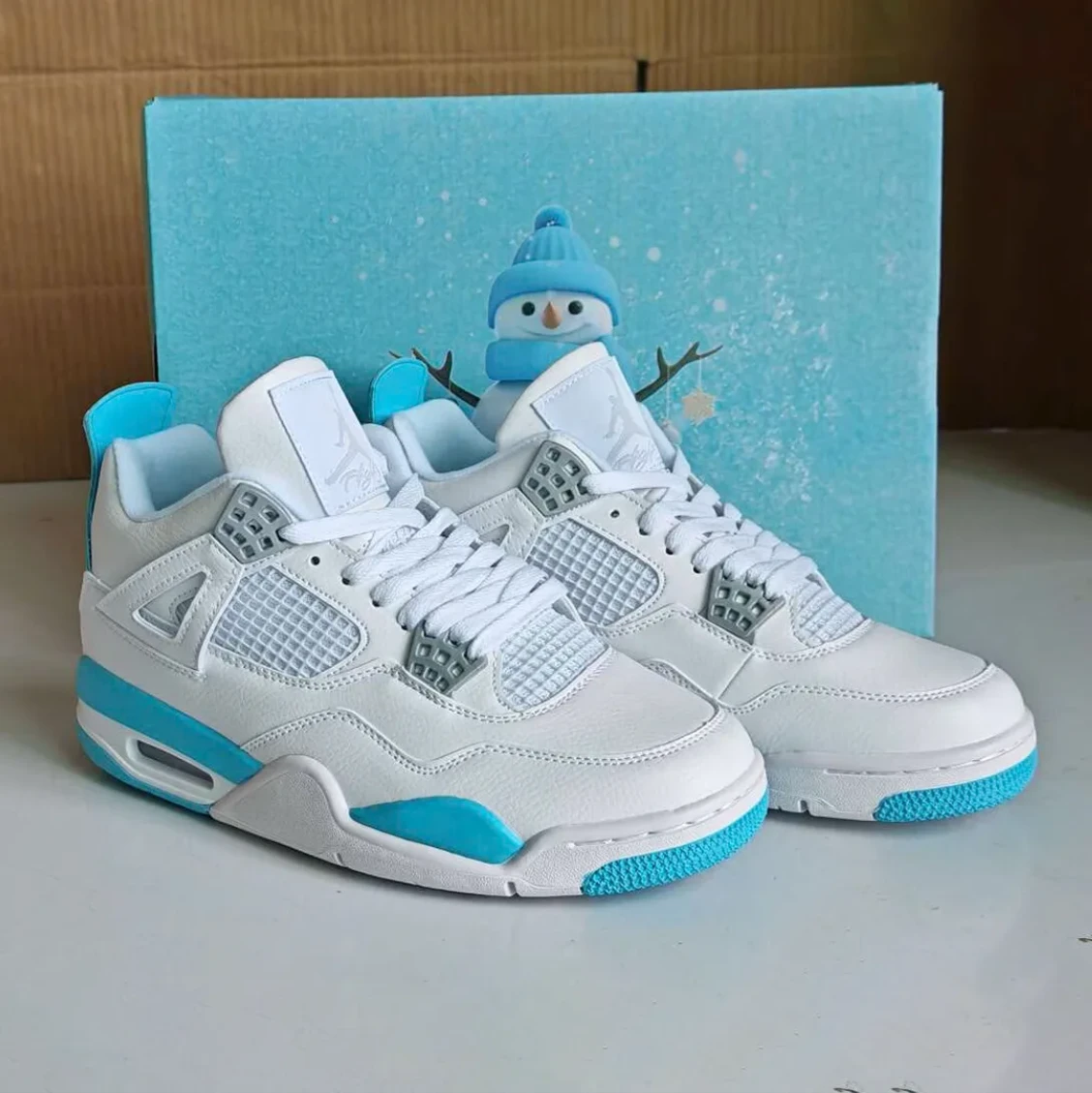 Air Jordan 4 Blue Chill Shoes Sneakers by Air Jordan