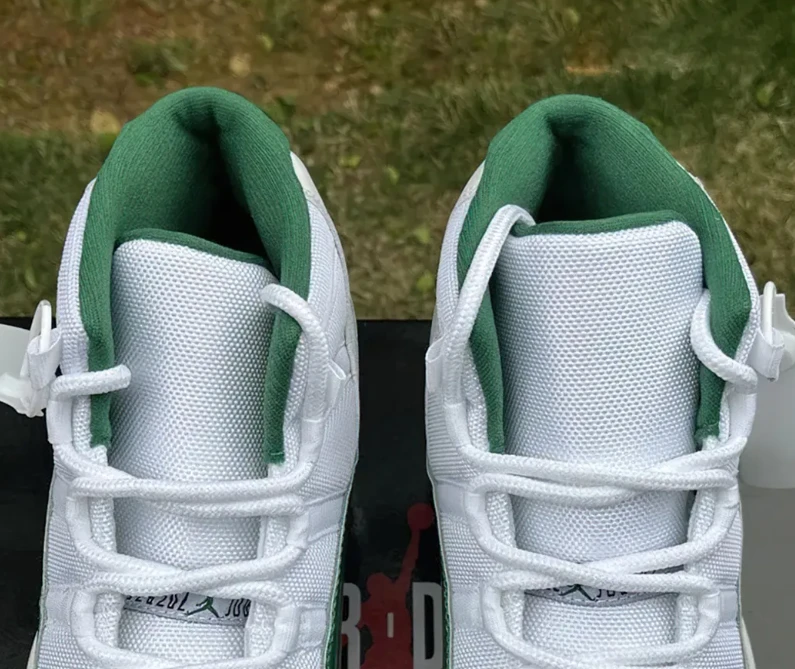 AJ 11 White Green Shoes Sneakers by Air Jordan