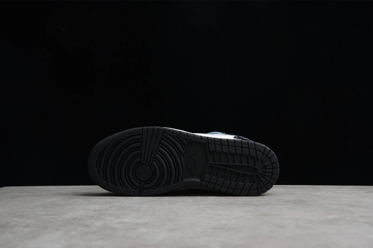 Air Jordan 1 Mid White Black Teal Tint by Air Jordan