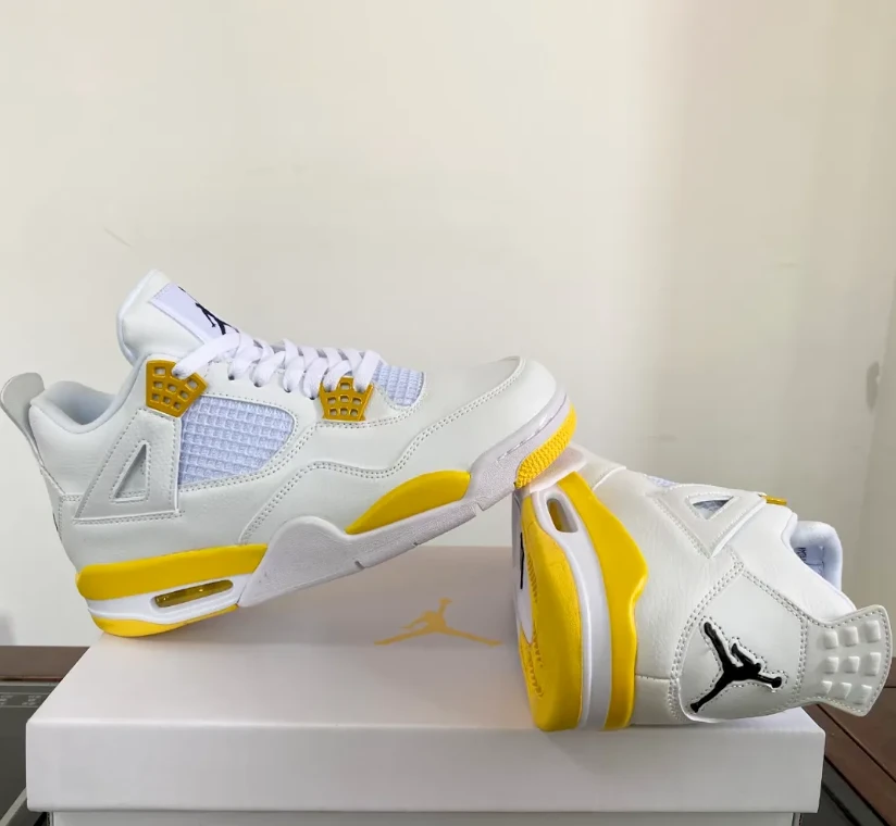 Air Jordan 4 Vivid Sulfur Shoes Sneakers by Air Jordan