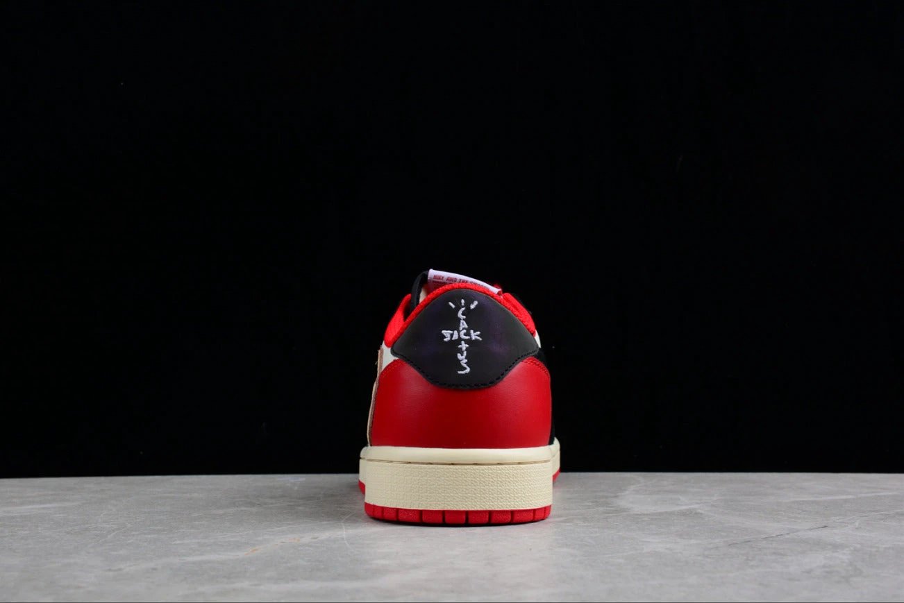 Air Jordan 1 Low Joint Barb Black And White Red by Air Jordan